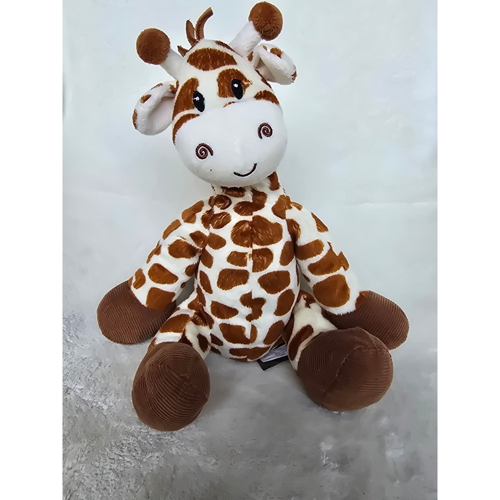 First & Main Jerry Giraffe Plush Stuffed Animal Brown White Corduroy Hooves